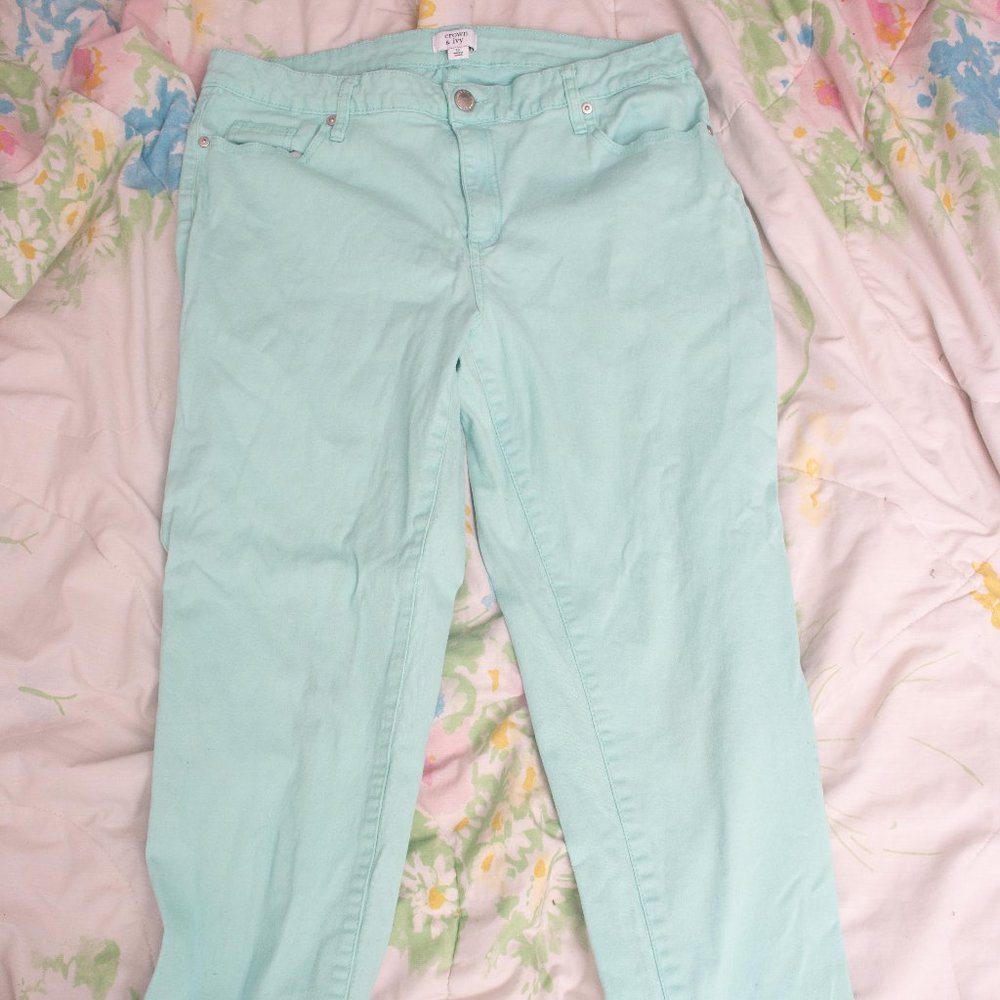 Crown & Ivy Mint Green Jeans